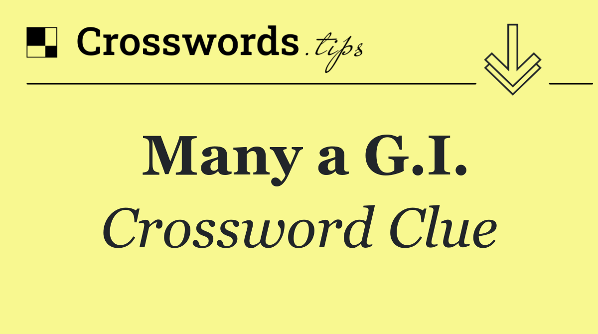 Many a G.I.