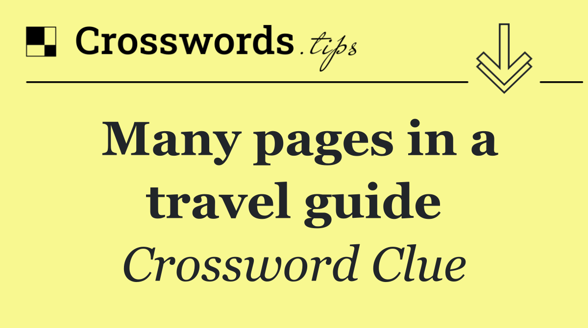 Many pages in a travel guide