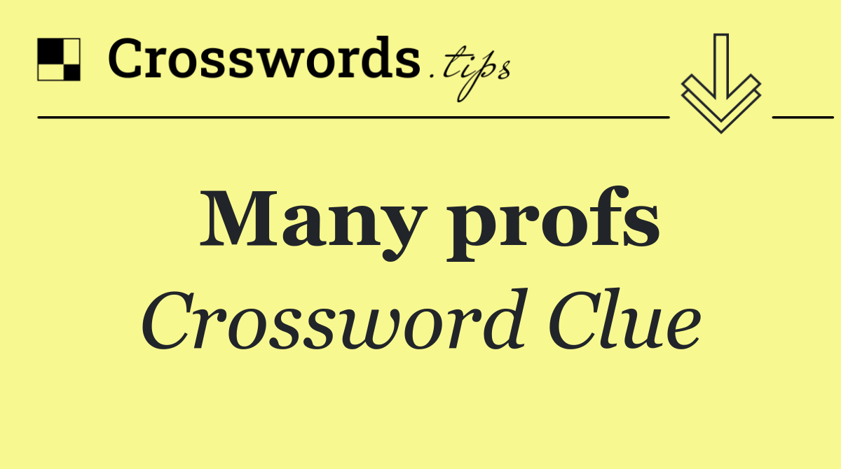 Many profs