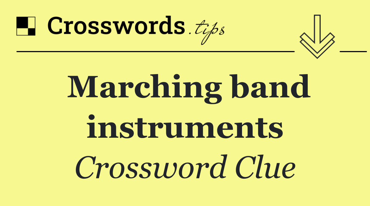 Marching band instruments