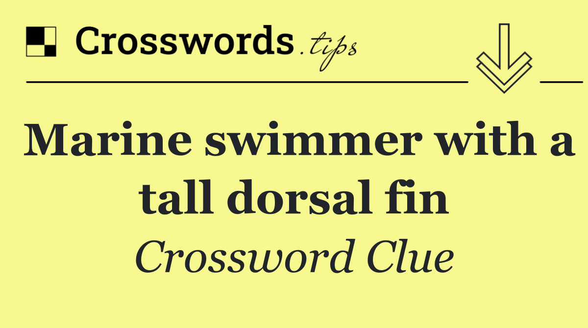 Marine swimmer with a tall dorsal fin