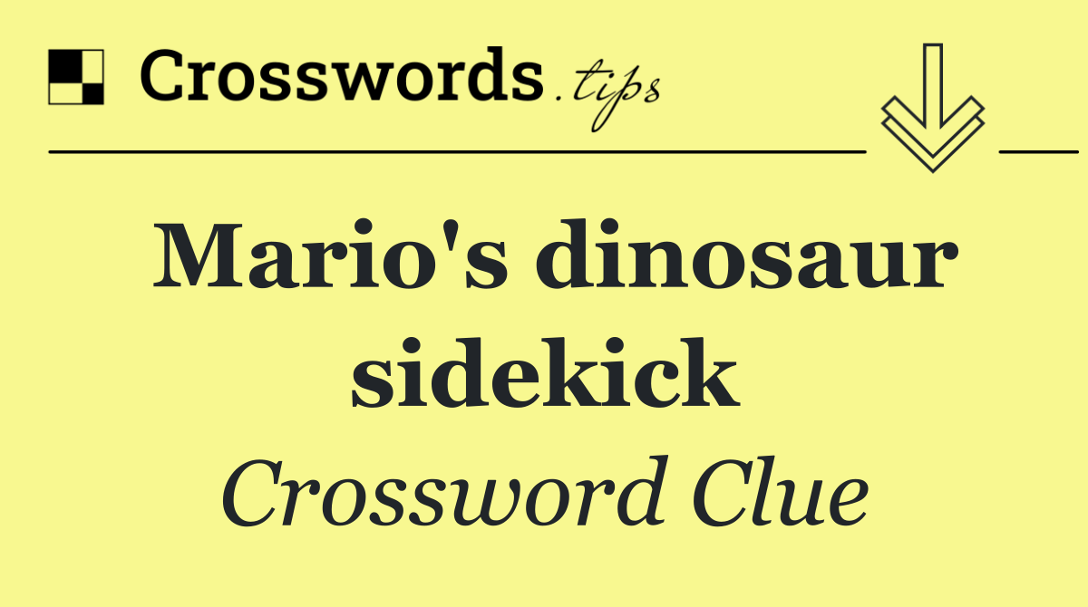 Mario's dinosaur sidekick