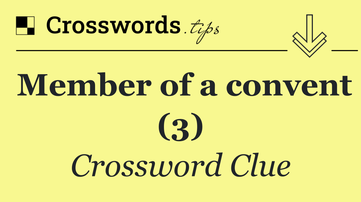 Member of a convent (3)