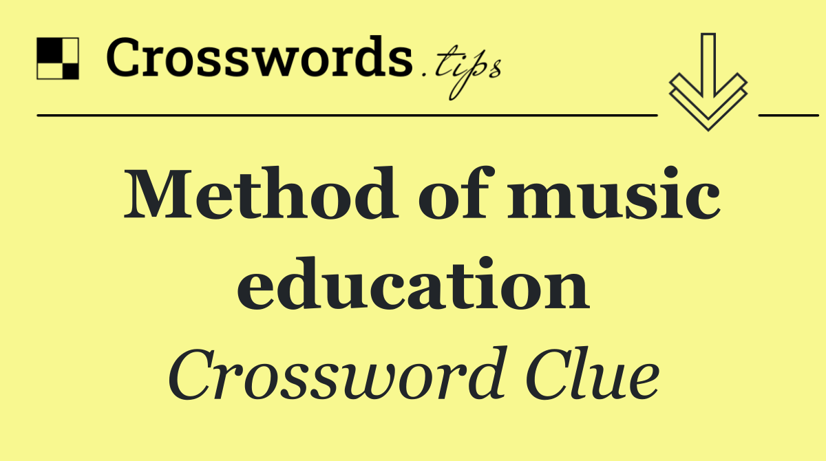 Method of music education