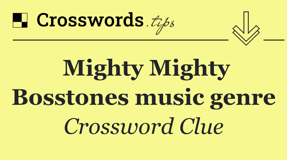 Mighty Mighty Bosstones music genre