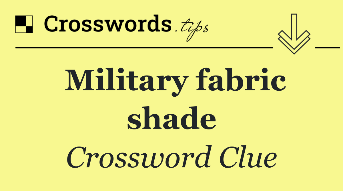 Military fabric shade