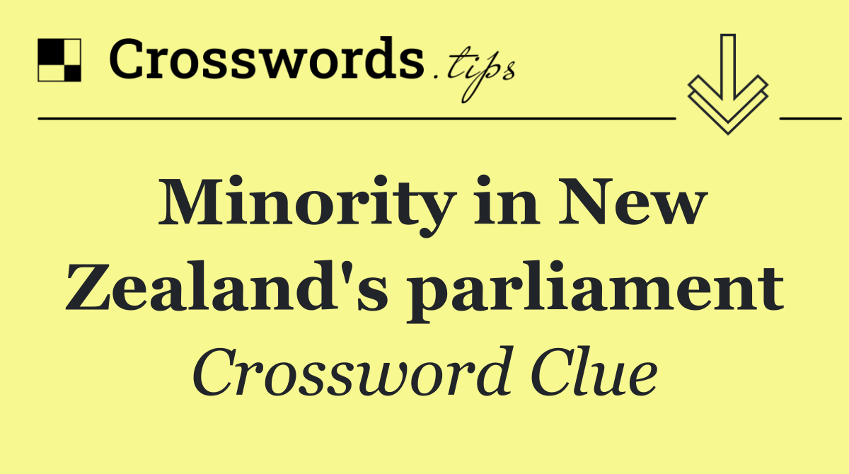 Minority in New Zealand's parliament