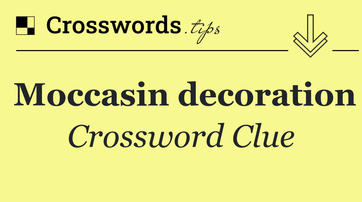 Moccasin decoration