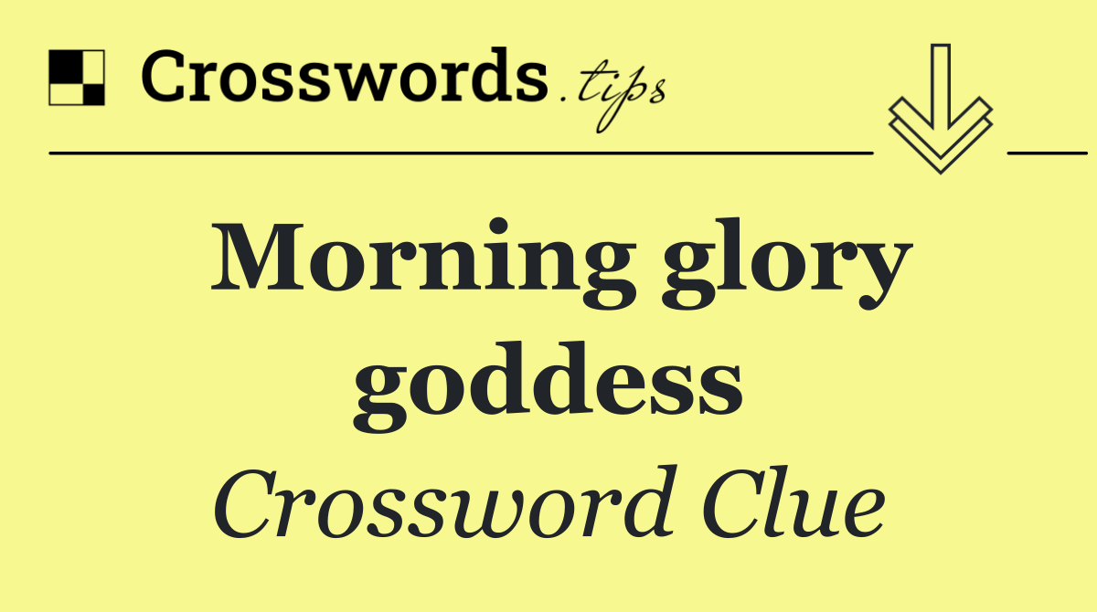 Morning glory goddess