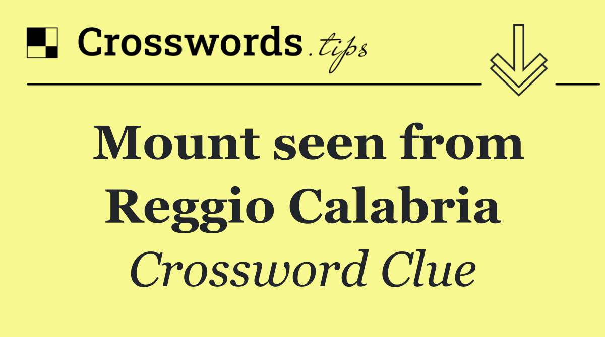 Mount seen from Reggio Calabria