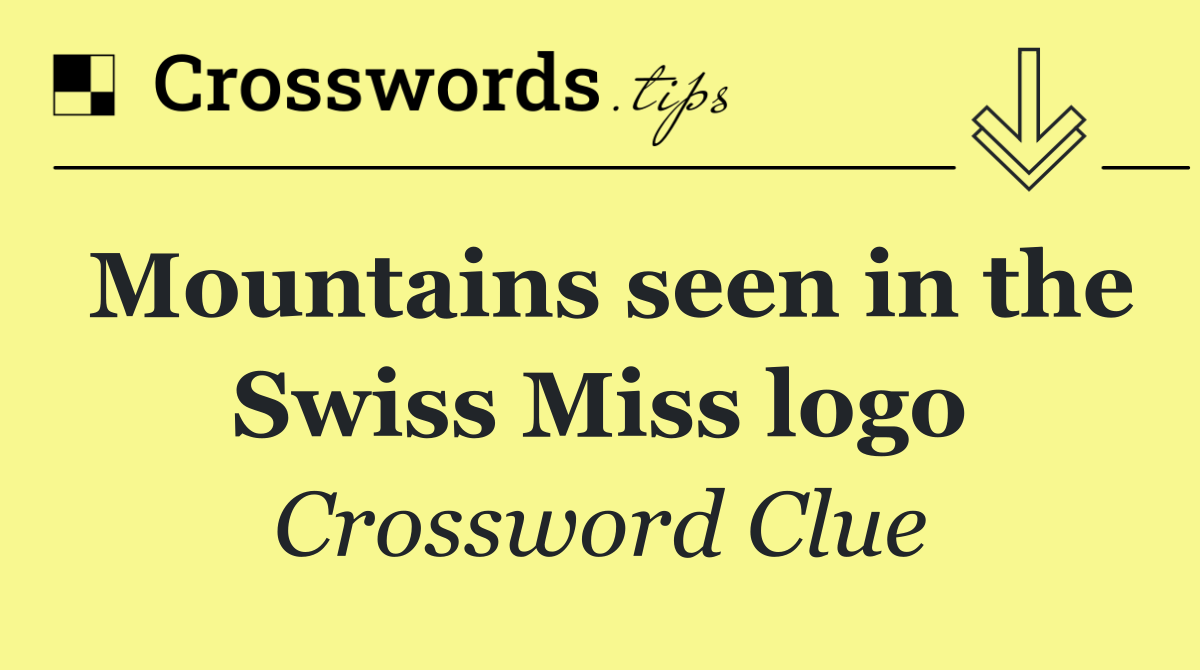 Mountains seen in the Swiss Miss logo