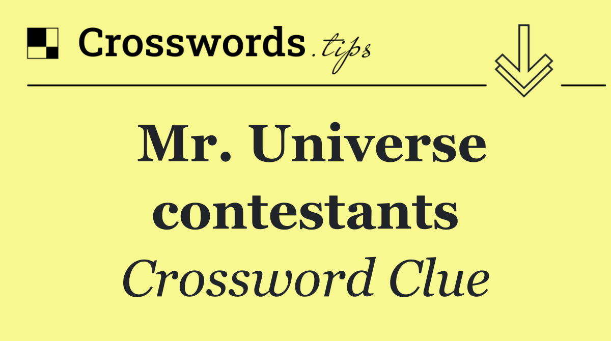 Mr. Universe contestants