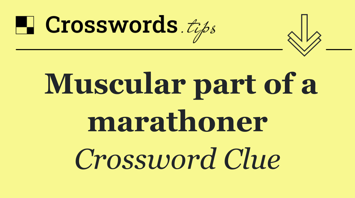 Muscular part of a marathoner