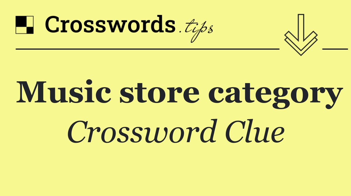 Music store category