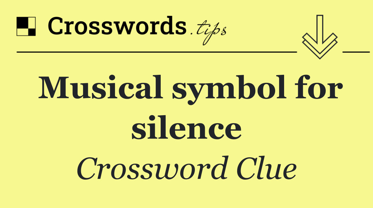 Musical symbol for silence