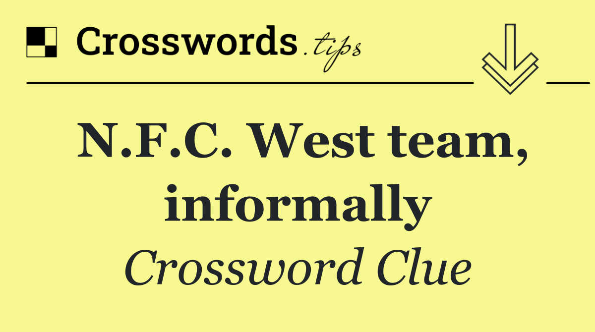 N.F.C. West team, informally