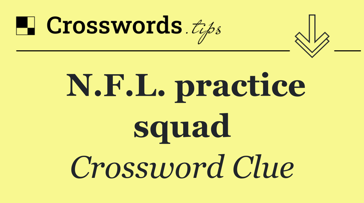 N.F.L. practice squad