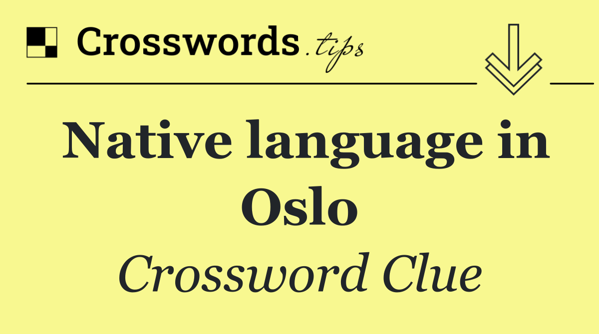 Native language in Oslo