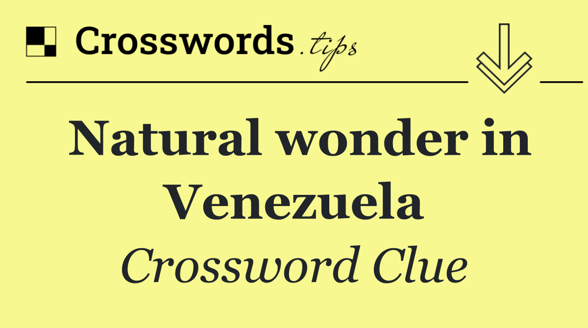 Natural wonder in Venezuela