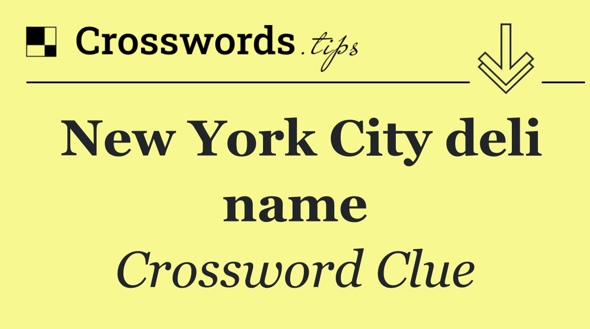 New York City deli name