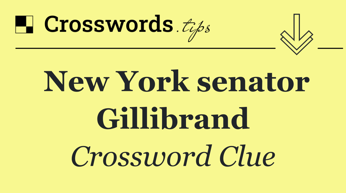 New York senator Gillibrand
