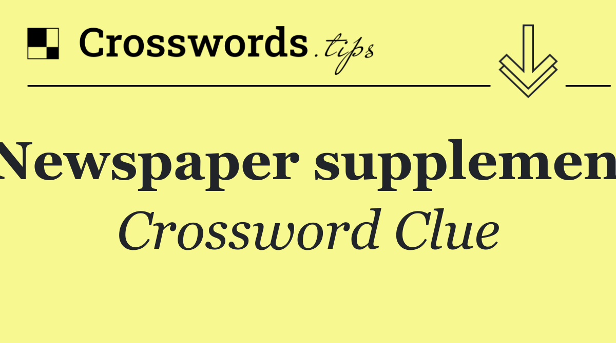 Newspaper supplement