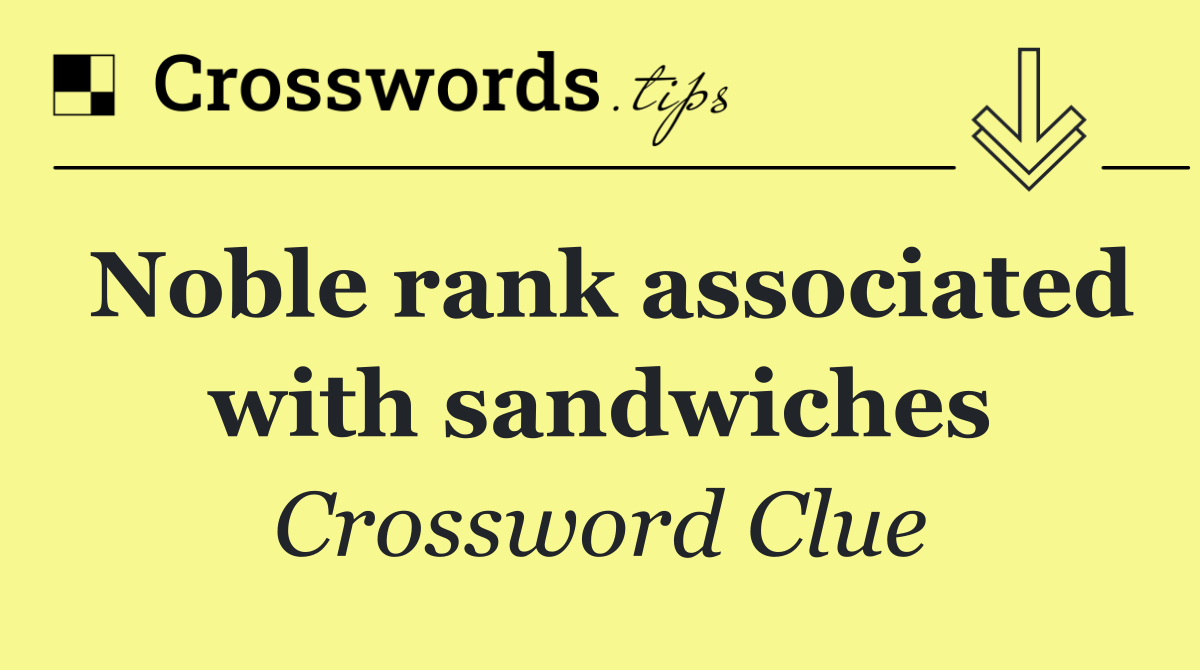 Noble rank associated with sandwiches