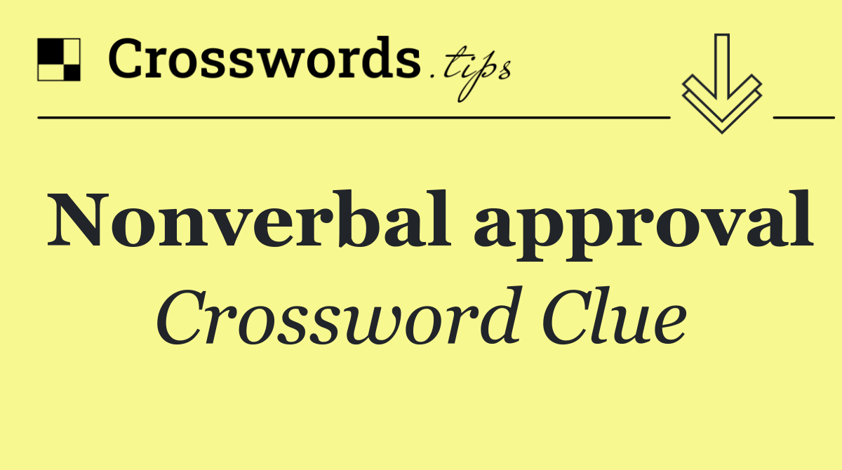 Nonverbal approval