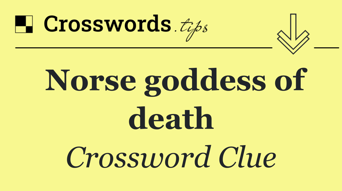 Norse goddess of death