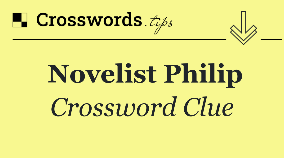 Novelist Philip