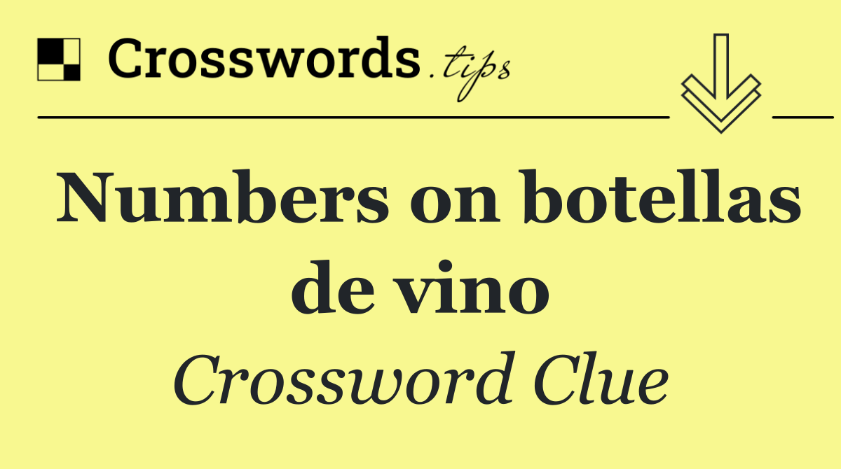 Numbers on botellas de vino