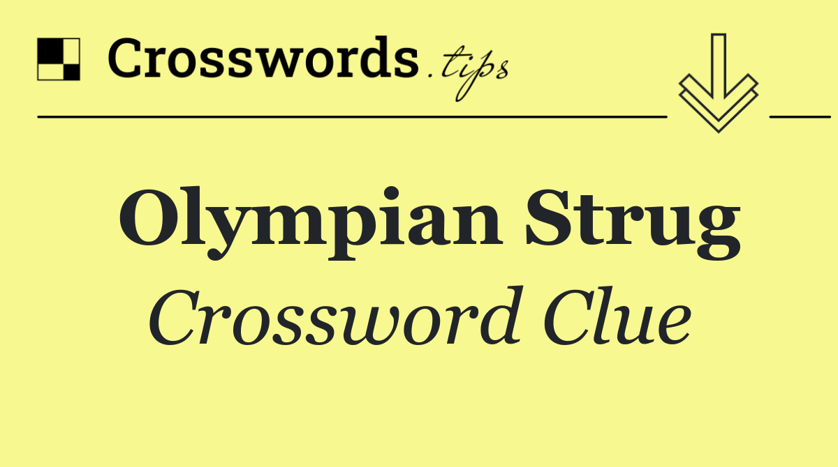 Olympian Strug