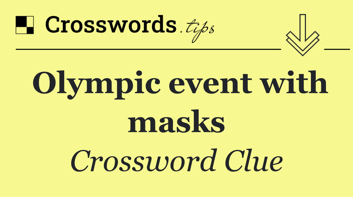 Olympic event with masks