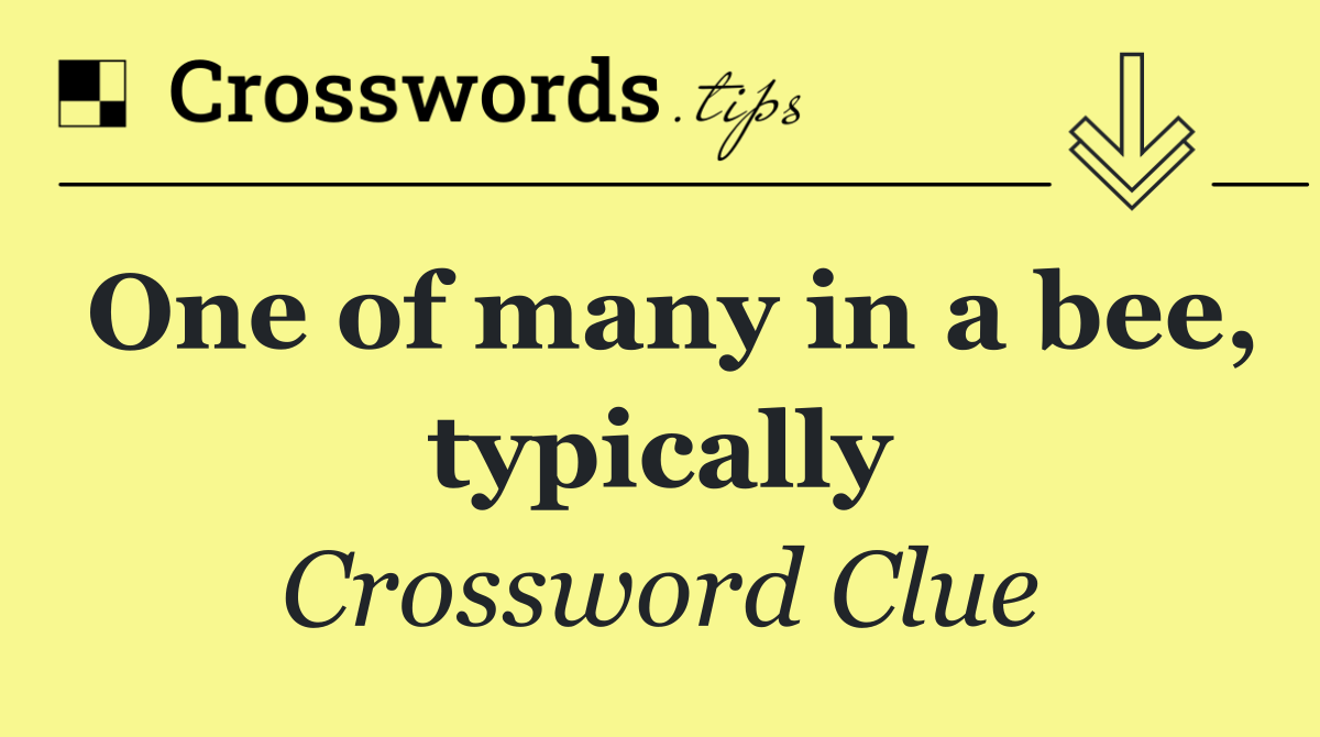 One of many in a bee, typically