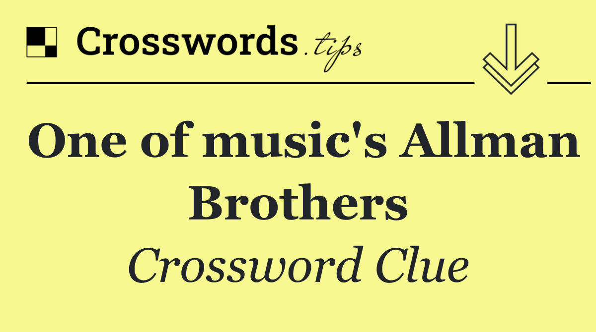 One of music's Allman Brothers