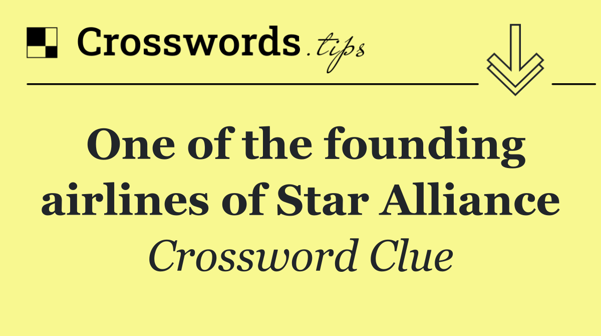 One of the founding airlines of Star Alliance