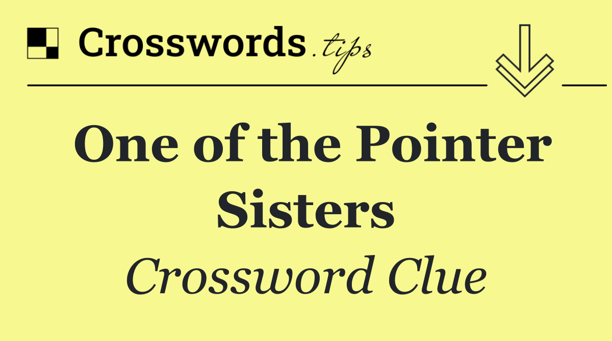 One of the Pointer Sisters