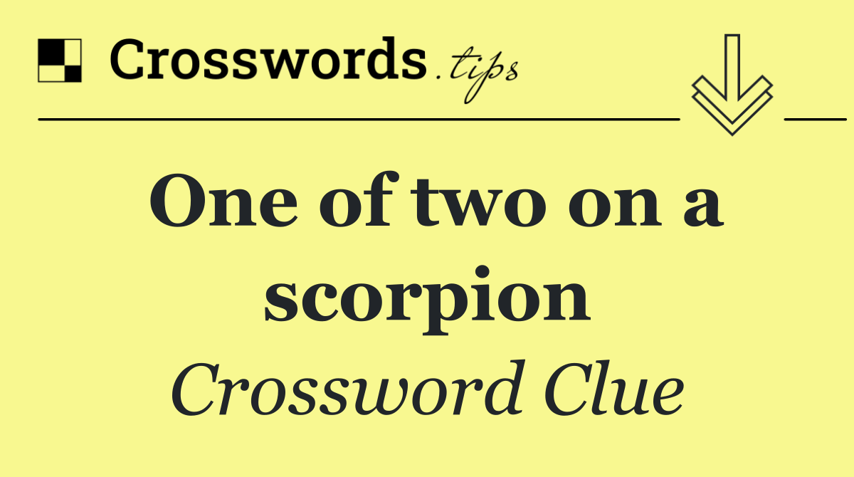 One of two on a scorpion