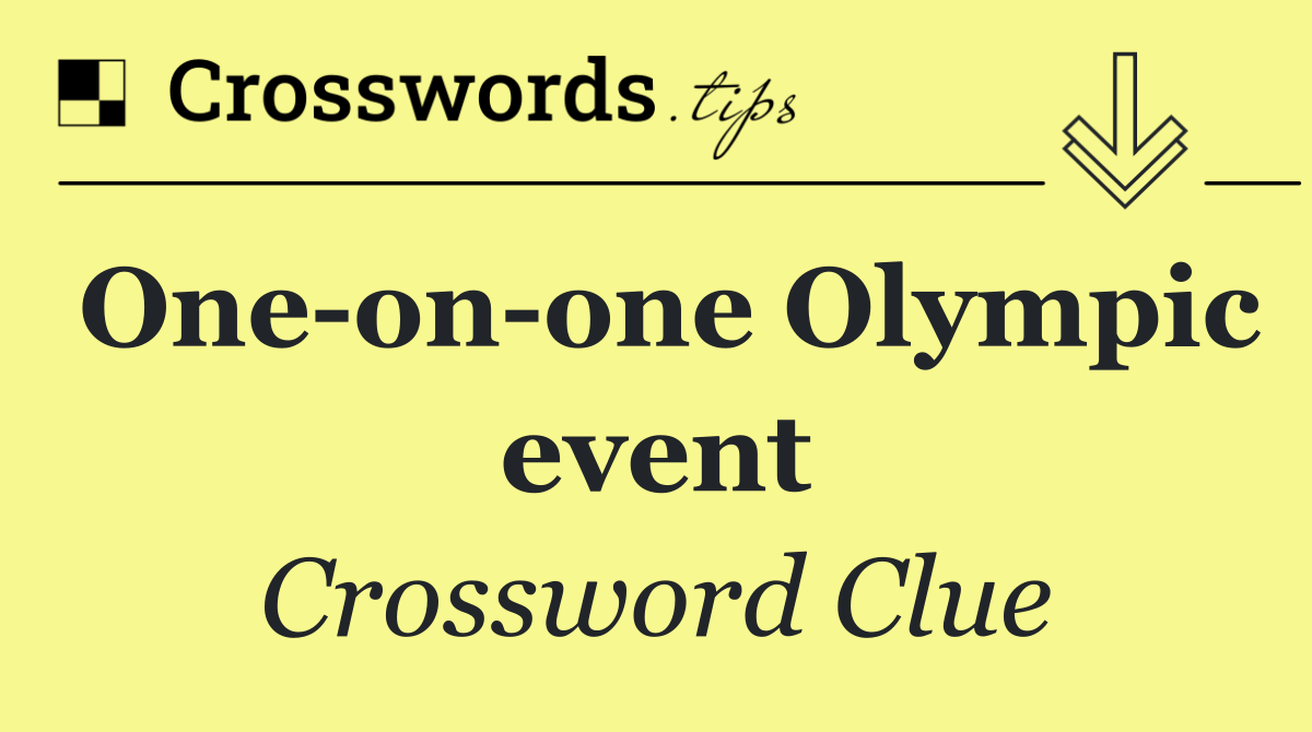 One on one Olympic event