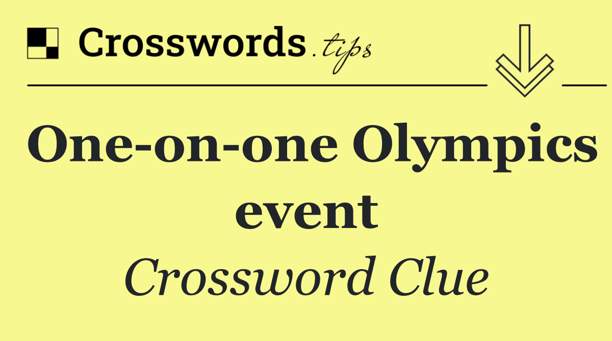 One on one Olympics event