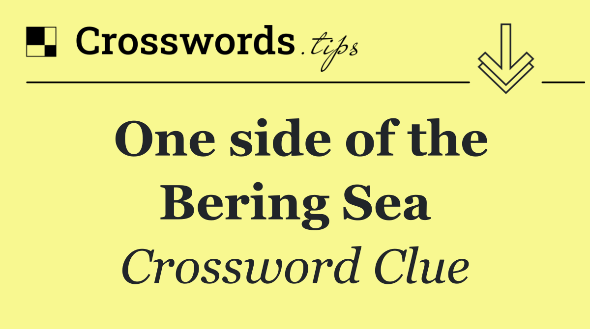 One side of the Bering Sea