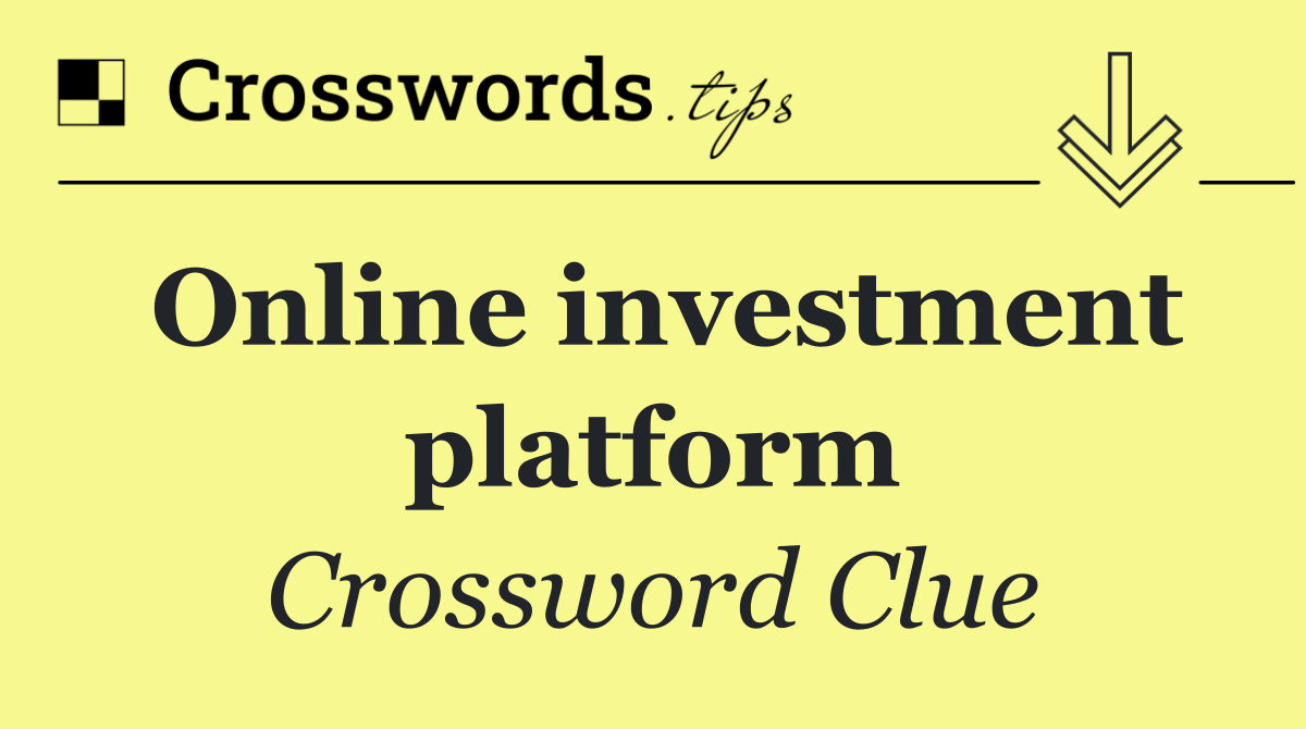 Online investment platform