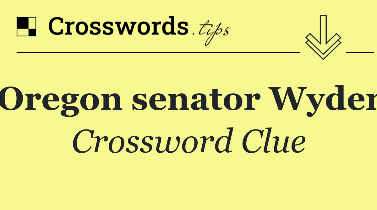 Oregon senator Wyden