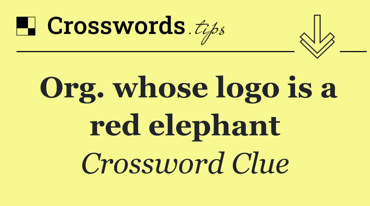 Org. whose logo is a red elephant