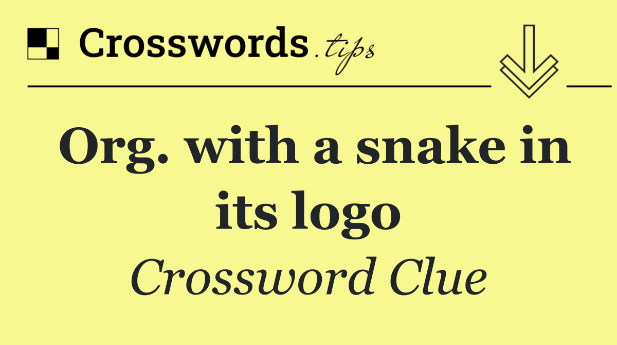 Org. with a snake in its logo