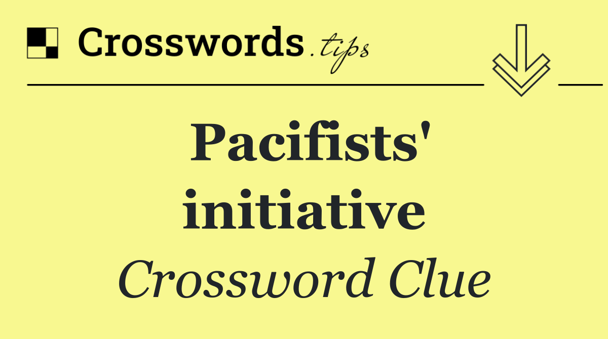 Pacifists' initiative