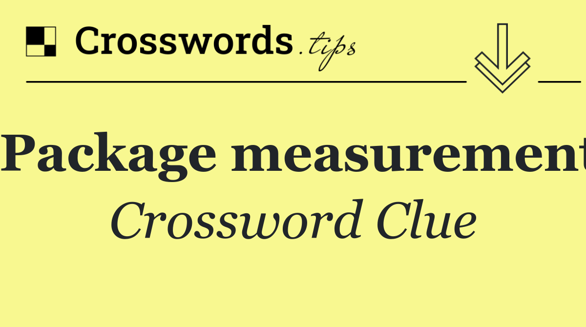 Package measurement