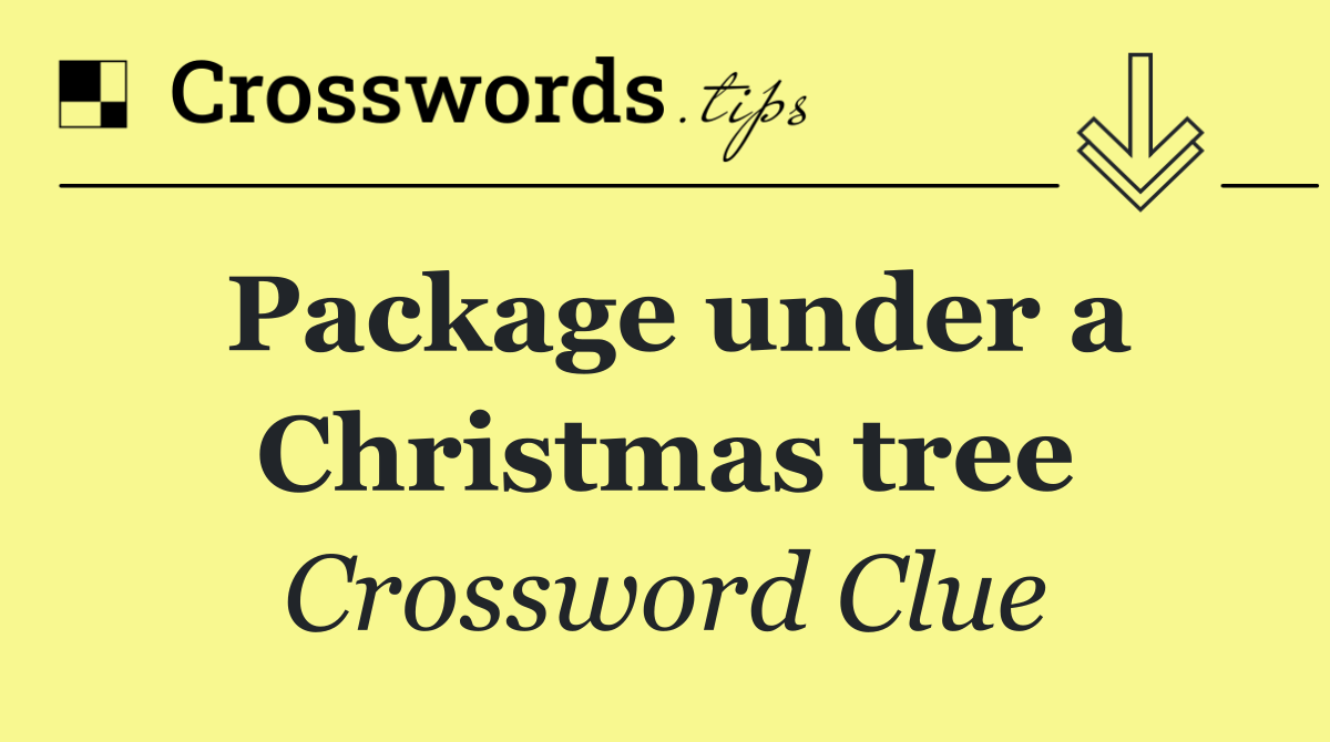 Package under a Christmas tree