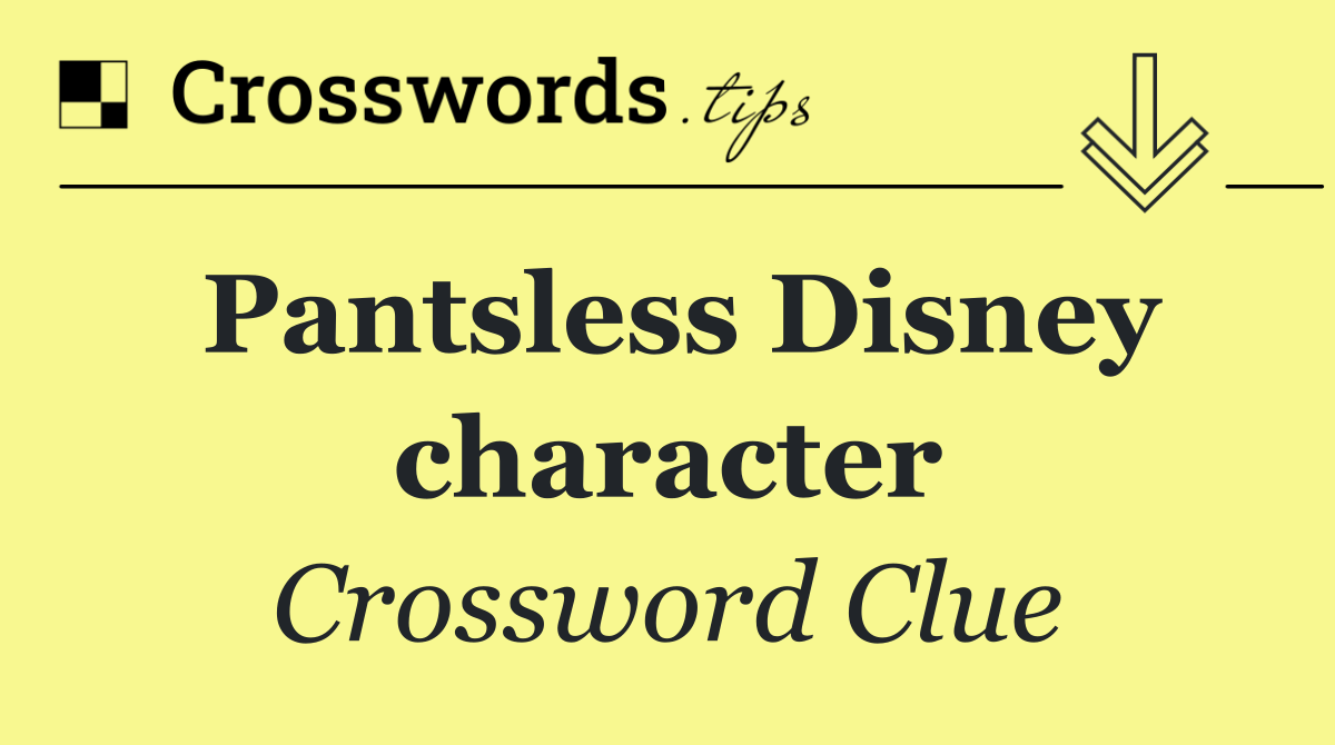 Pantsless Disney character