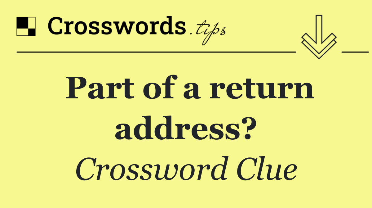 Part of a return address?